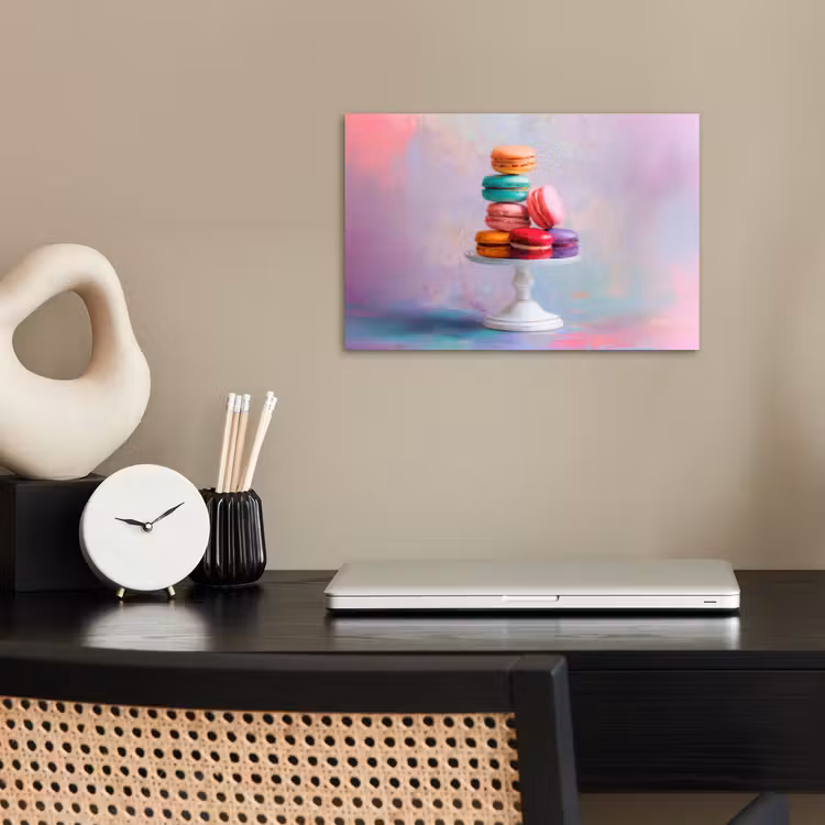 Macarons - Schaal - Pastel - Kleurrijk poster papier klein -sfeer1