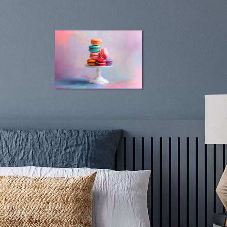 Macarons - Schaal - Pastel - Kleurrijk poster papier klein -sfeer2