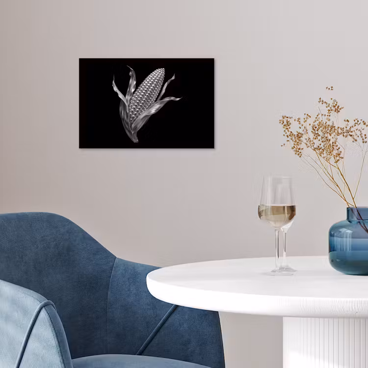 Maïskolf - Glanzend metaal - Elegant poster papier klein -sfeer3