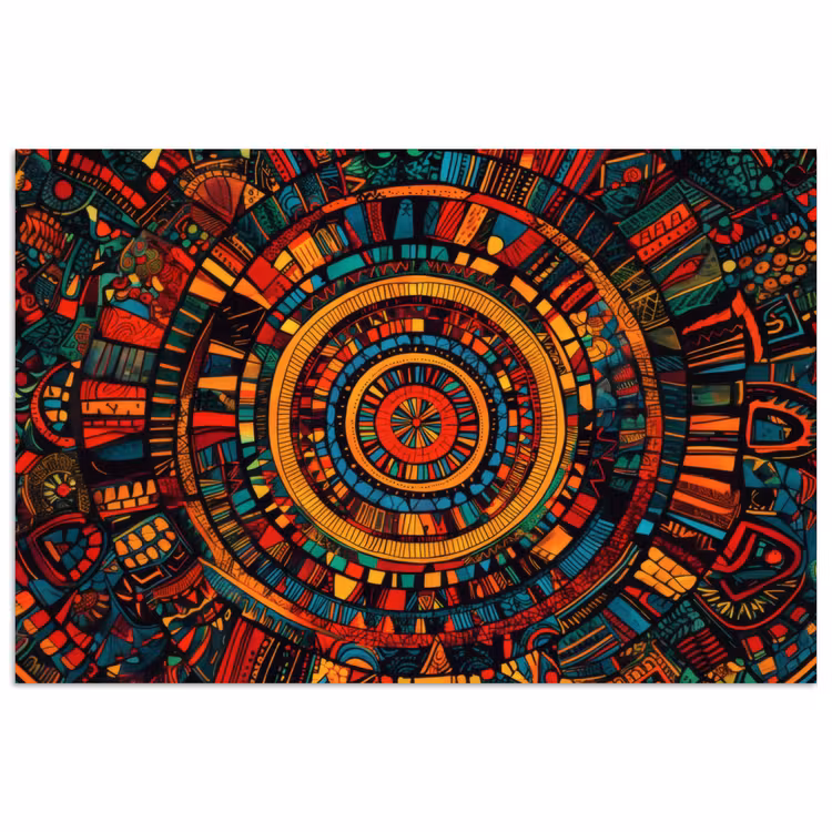 Mandala - Cirkels - Patronen poster papier klein -3d