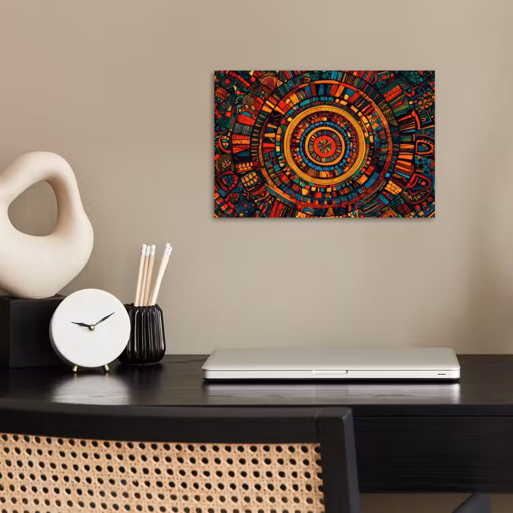 Mandala - Cirkels - Patronen poster papier klein -sfeer1