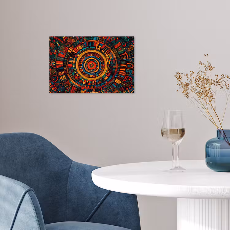 Mandala - Cirkels - Patronen poster papier klein -sfeer3