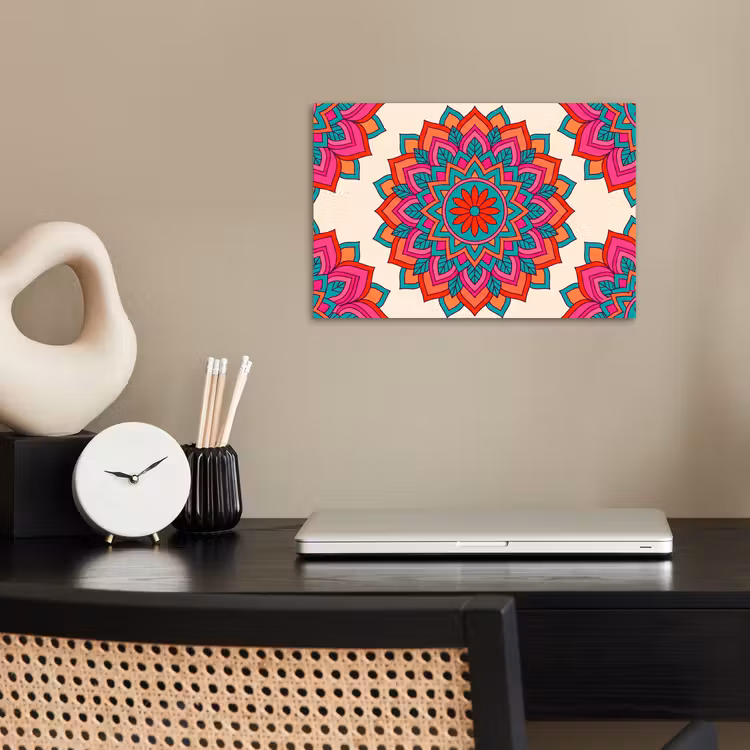 Mandala - Patroon - Abstract - Kleurrijk - Modern poster papier klein -sfeer1