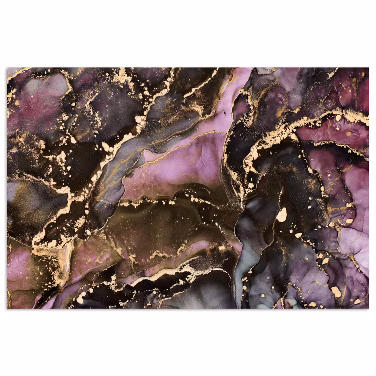 Marmer - Gold - Steen - Abstract poster papier klein -3d