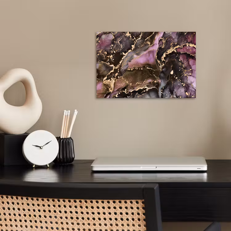 Marmer - Gold - Steen - Abstract poster papier klein -sfeer1
