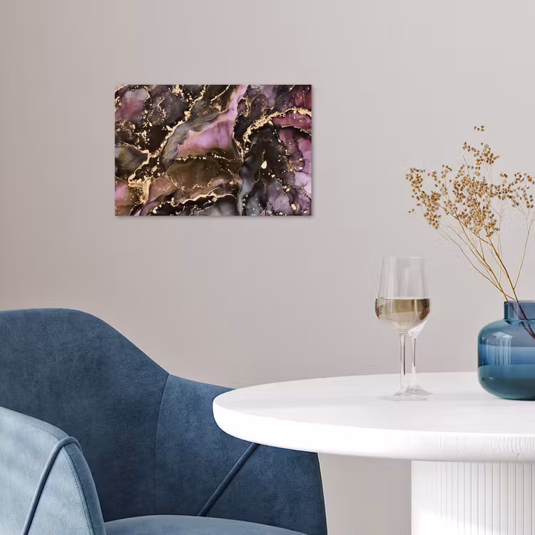 Marmer - Gold - Steen - Abstract poster papier klein -sfeer3