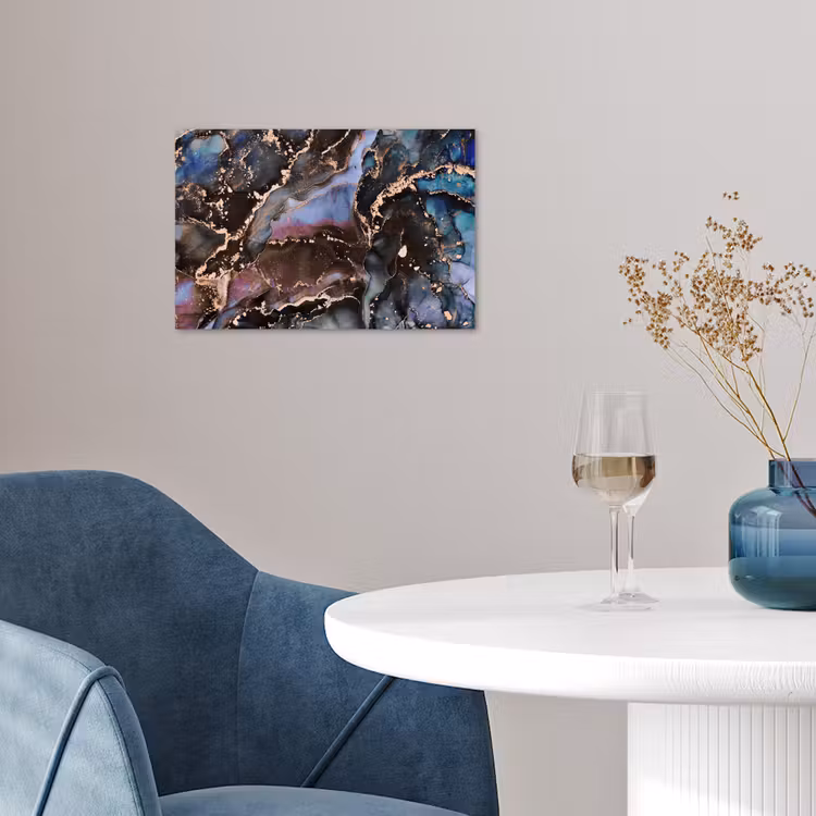 Marmer - Goud - Rosé poster papier klein -sfeer3