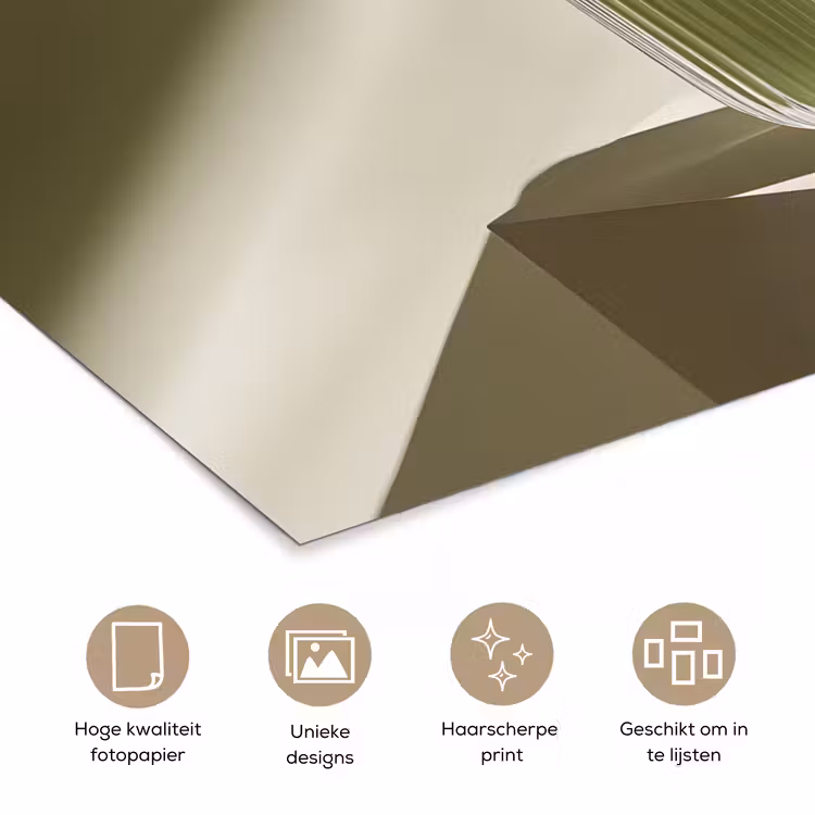 Matcha - Glas - Groen - Minimalistisch poster papier klein -closeup_NL