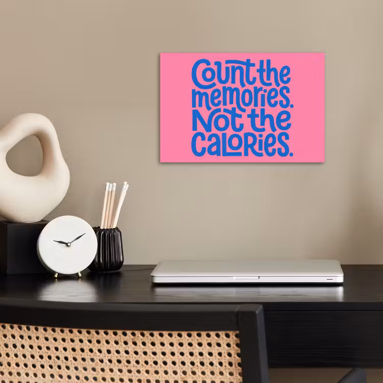 Memories - Roze - Blauw - Quote poster papier klein -sfeer1