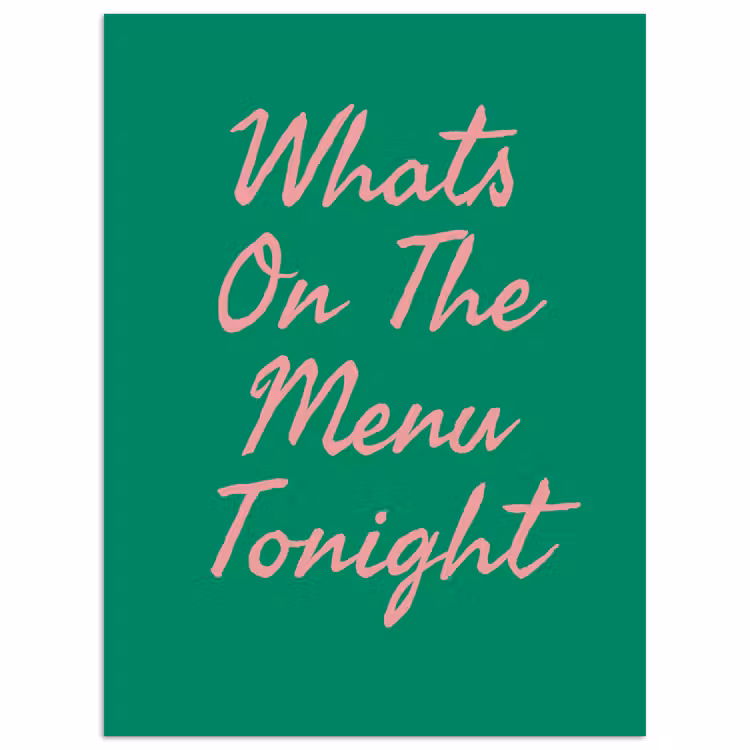 Menu - Quote - Roze poster papier klein -3d