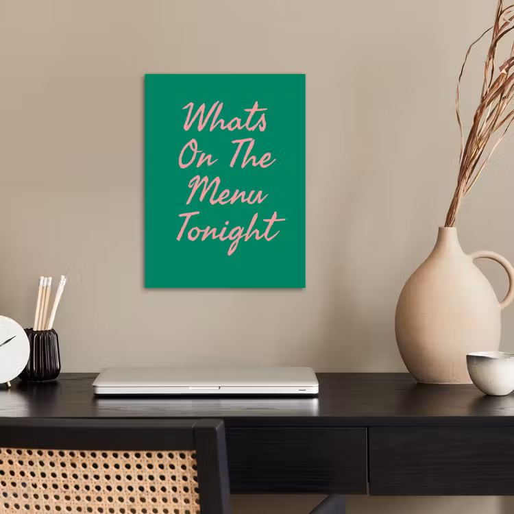 Menu - Quote - Roze poster papier klein -sfeer1