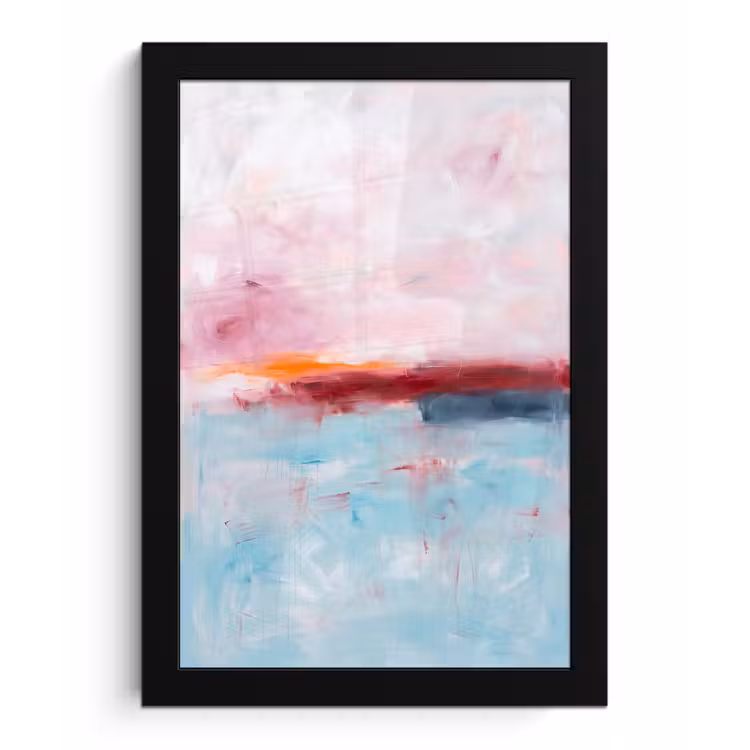 Abstract - Kleuren - Modern - Kunst - Roze fotolijst zwart zonder passe partout klein -3d