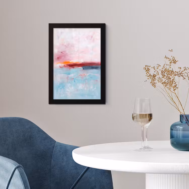 Abstract - Kleuren - Modern - Kunst - Roze fotolijst zwart zonder passe partout klein -sfeer4