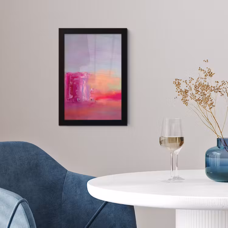 Abstract - Kleuren - Modern - Roze fotolijst zwart zonder passe partout klein -sfeer4