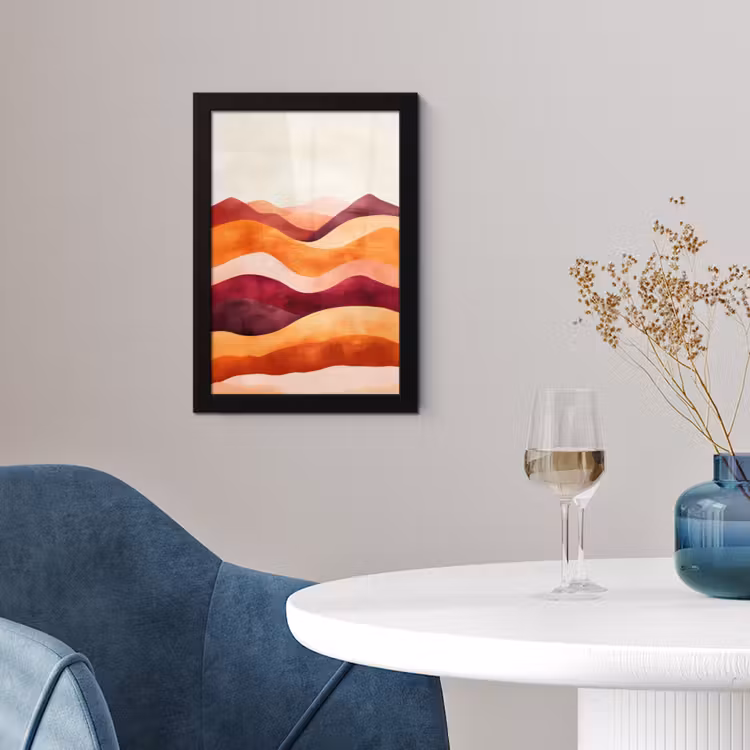 Abstract - Landschap - Golven fotolijst zwart zonder passe partout klein -sfeer4