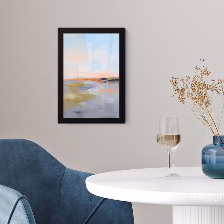 Abstract - Landschap - Horizon - Modern - Kleurrijk fotolijst zwart zonder passe partout klein -sfeer4