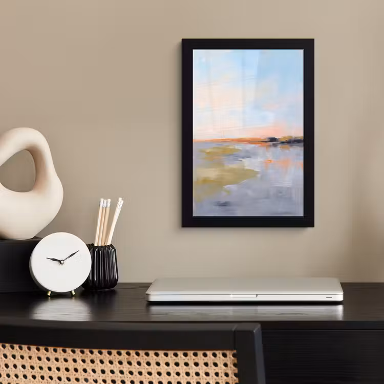 Abstract - Landschap - Horizon - Modern - Kleurrijk fotolijst zwart zonder passe partout klein -sfeer1
