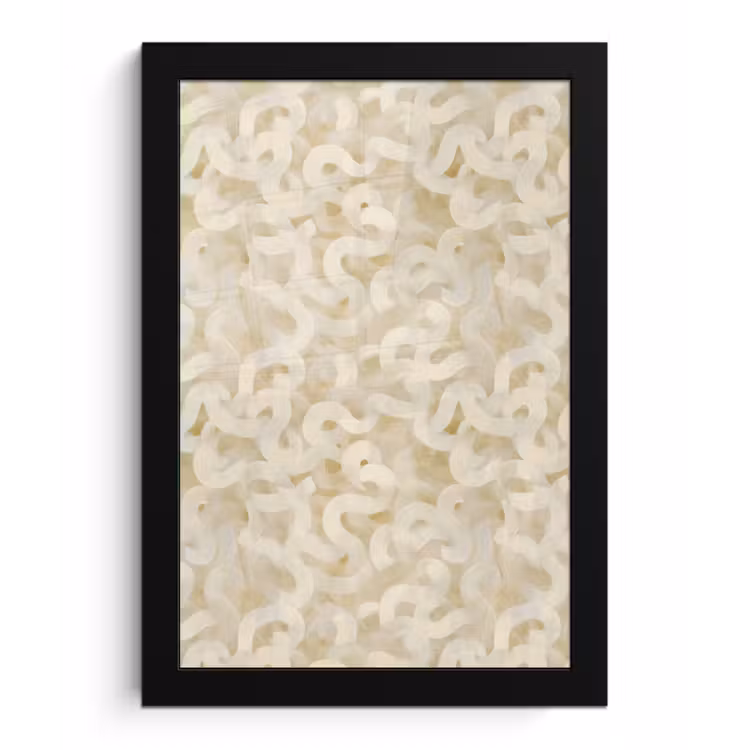 Abstract - Lijnen - Beige fotolijst zwart zonder passe partout klein 224 -3d