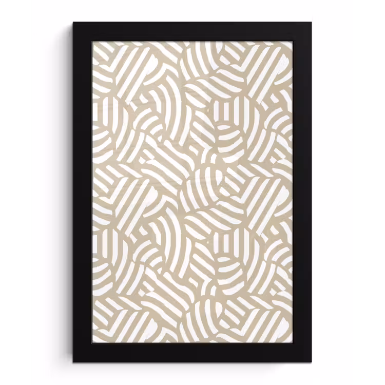 Abstract - Modern - Beige fotolijst zwart zonder passe partout klein 224 -3d