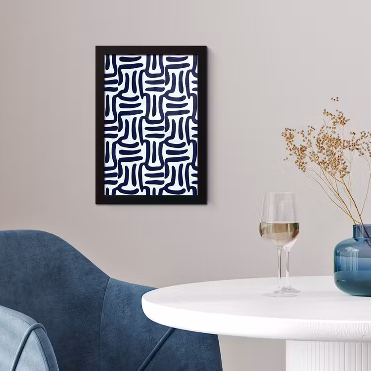 Abstract - Modern - Blauw fotolijst zwart zonder passe partout klein 224 -sfeer4