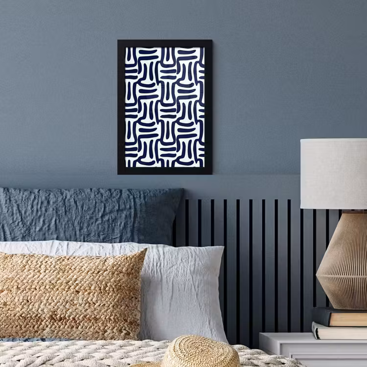 Abstract - Modern - Blauw fotolijst zwart zonder passe partout klein 224 -sfeer3