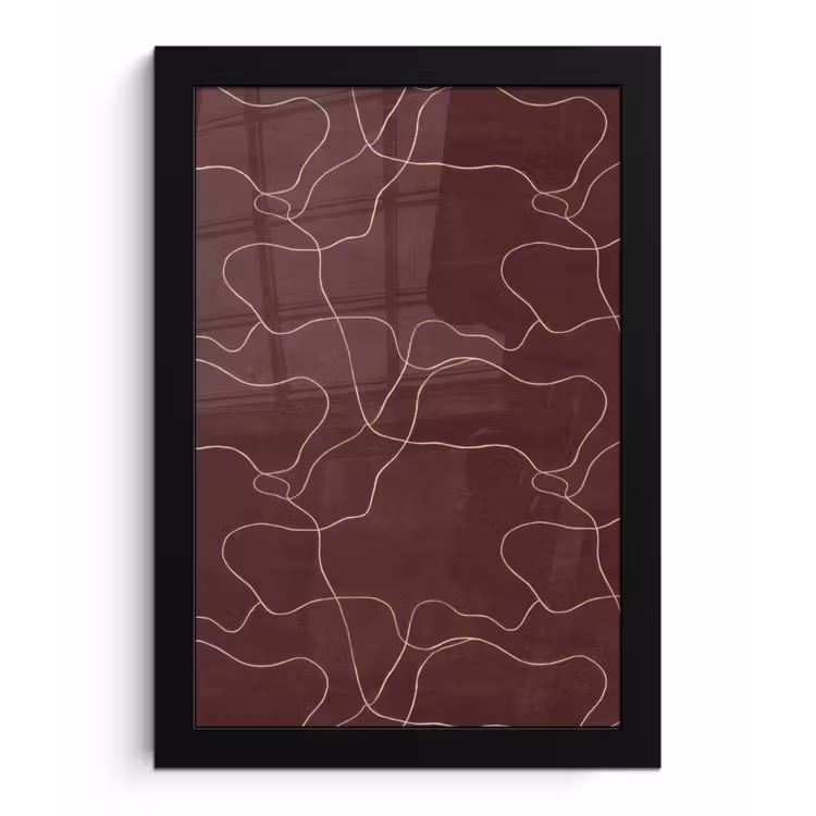 Abstract - Modern - Bruin fotolijst zwart zonder passe partout klein 224 -3d