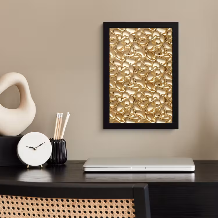 Abstract - Modern - Goud fotolijst zwart zonder passe partout klein 224 -sfeer1