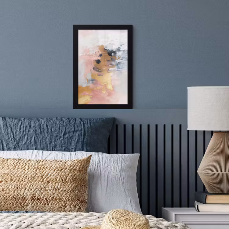 Abstract - Pastel kleuren - Goud - Modern - Aesthetic fotolijst zwart zonder passe partout klein -sfeer3