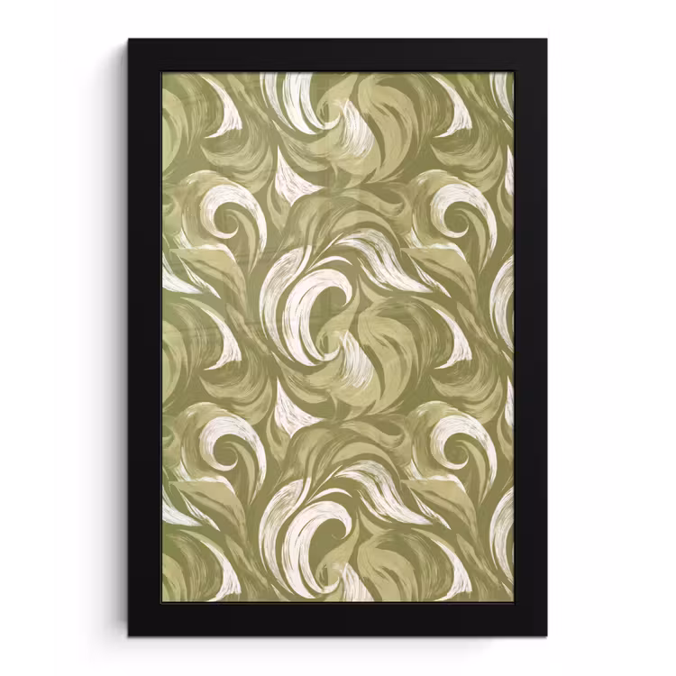 Abstract - Textuur - Groen fotolijst zwart zonder passe partout klein 224 -3d