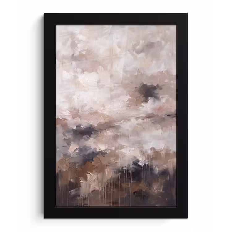 Abstract - Textuur - Kunst - Modern - Beige fotolijst zwart zonder passe partout klein -3d