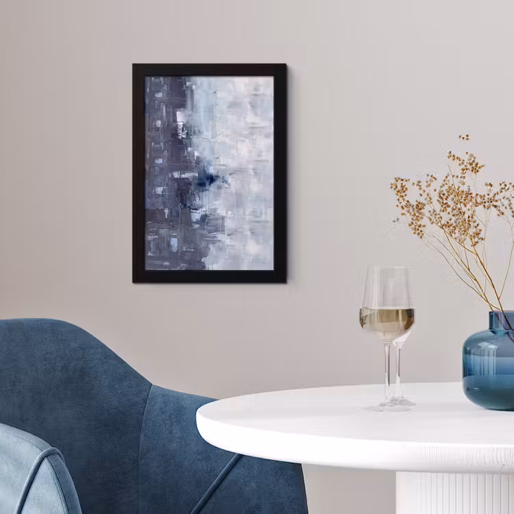 Abstract - Textuur - Kunst - Modern - Blauw fotolijst zwart zonder passe partout klein -sfeer4