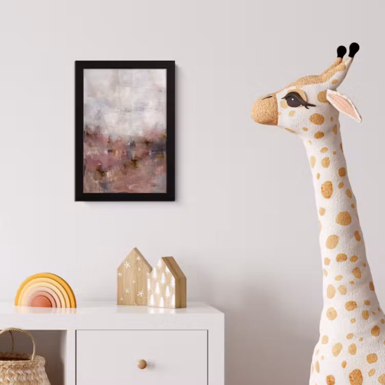 Abstract - Vloeiend - Kunst - Modern - Beige fotolijst zwart zonder passe partout klein -usfeer4_kinderkamer