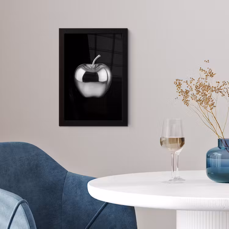 Appel - Metallic - Symmetrisch fotolijst zwart zonder passe partout klein -sfeer4