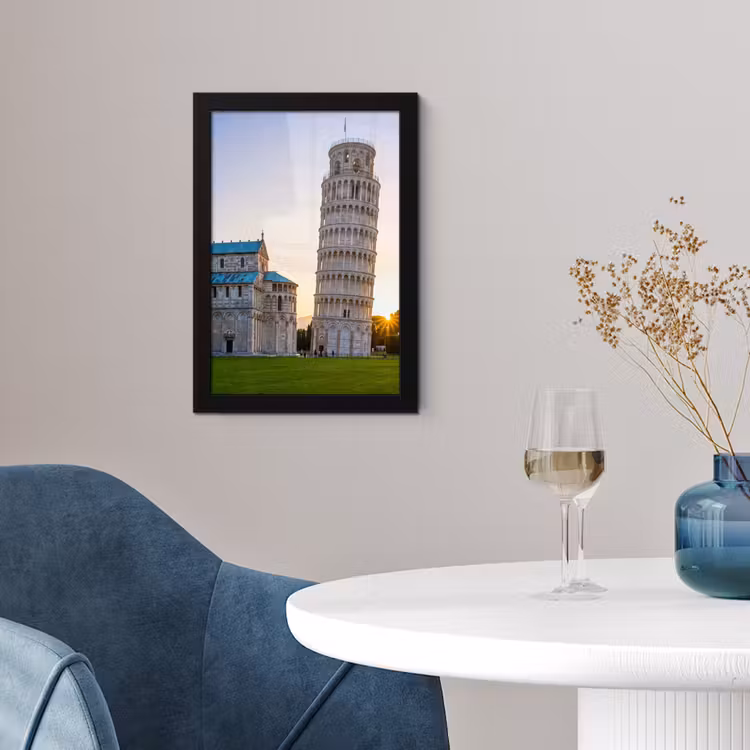 Architectuur - Toren - Pisa - Italië - Zonsondergang fotolijst zwart zonder passe partout klein -sfeer4