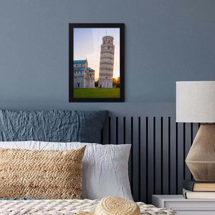 Architectuur - Toren - Pisa - Italië - Zonsondergang fotolijst zwart zonder passe partout klein -sfeer3