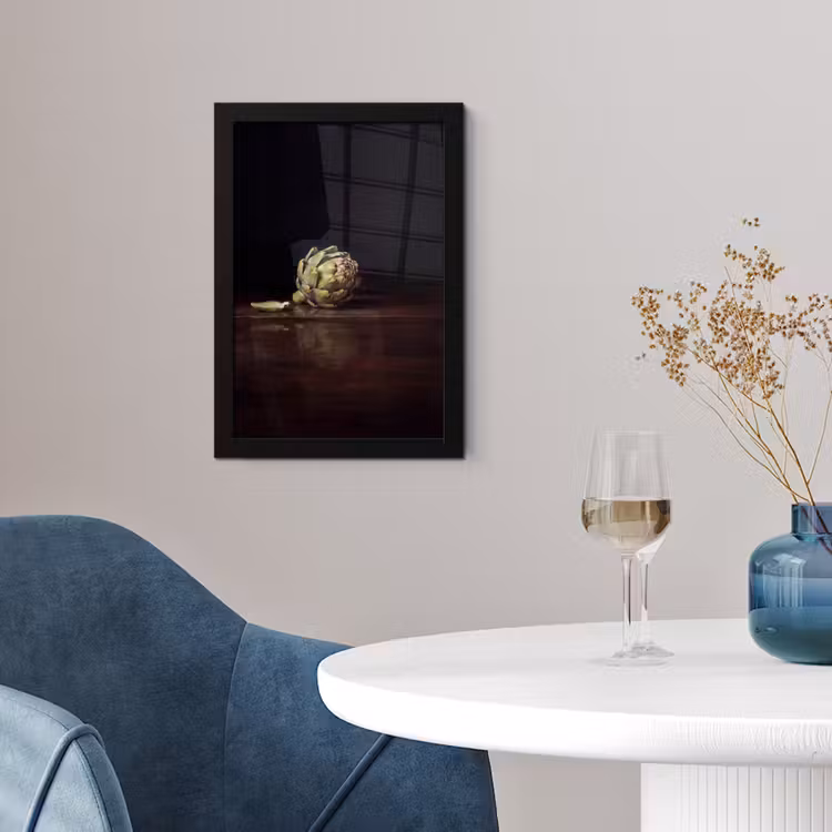 Poster met lijst - Artichok - Eten - Klassiek - Artichok - Eten - Klassiek fotolijst zwart zonder passe partout klein