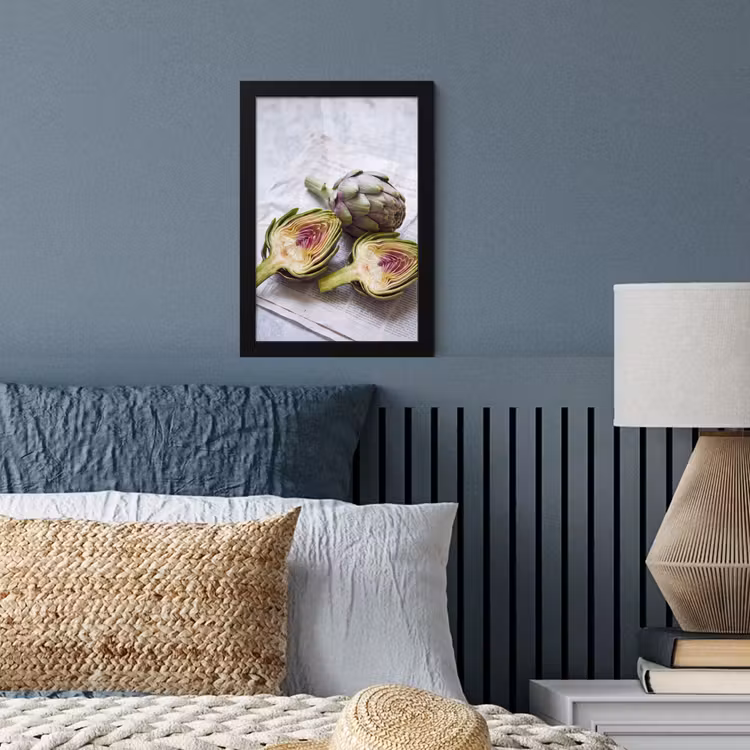 Poster met lijst - Artisjok - Doorgesneden - Eten - Artisjok - Doorgesneden - Eten fotolijst zwart zonder passe partout klein