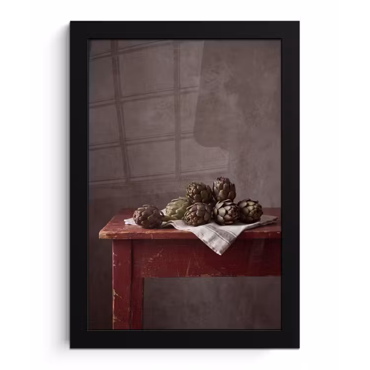Poster met lijst - Artisjok - Eten - Rustiek - Artisjok - Eten - Rustiek fotolijst zwart zonder passe partout klein