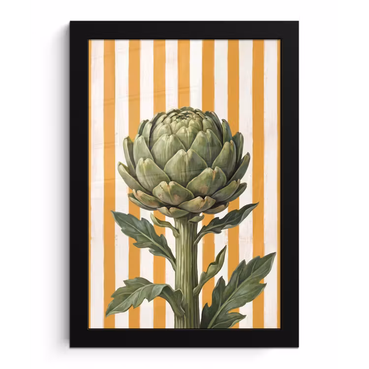 Poster met lijst - Artisjok - Modern - Groente - Artisjok - Modern - Groente fotolijst zwart zonder passe partout klein