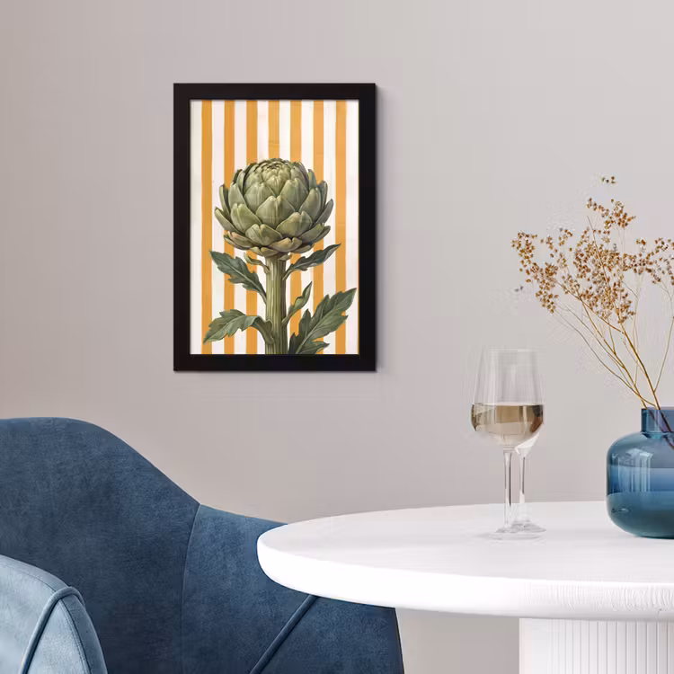 Poster met lijst - Artisjok - Modern - Groente - Artisjok - Modern - Groente fotolijst zwart zonder passe partout klein