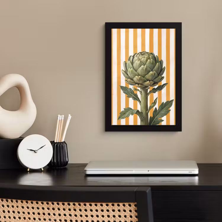 Poster met lijst - Artisjok - Modern - Groente - Artisjok - Modern - Groente fotolijst zwart zonder passe partout klein