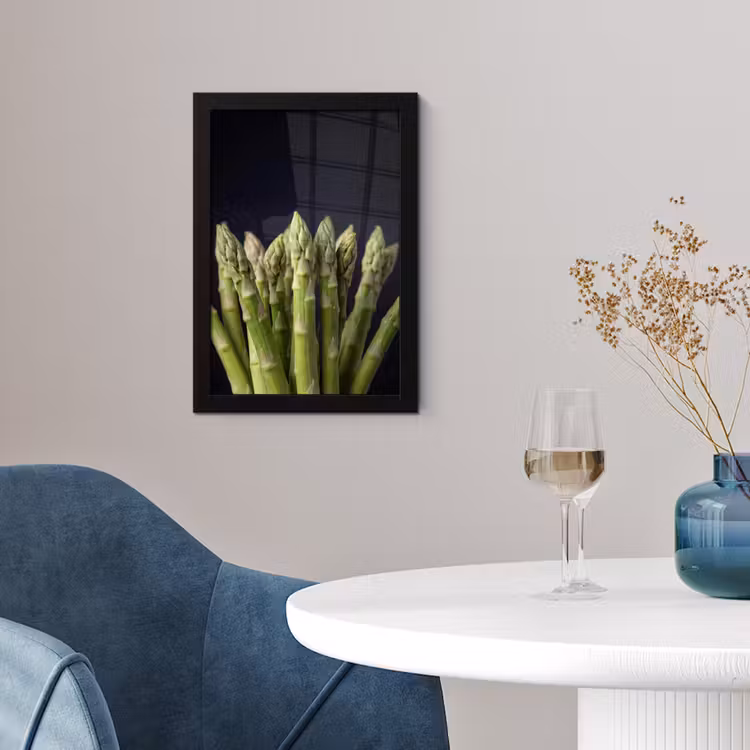Asperges - Groen - Zwart fotolijst zwart zonder passe partout klein -sfeer4