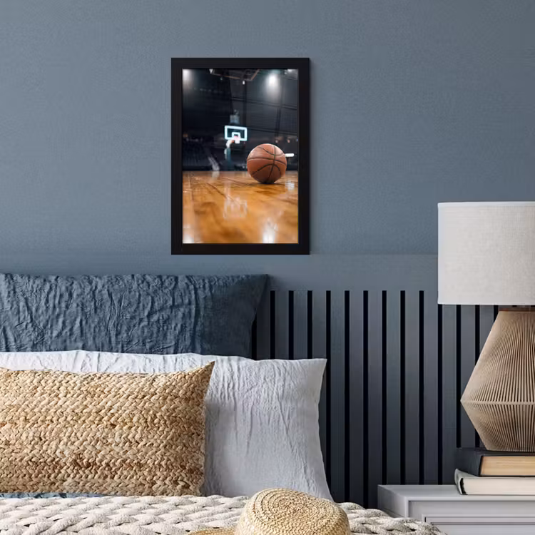 Basketbal - Arena - Sport fotolijst zwart zonder passe partout klein -sfeer3