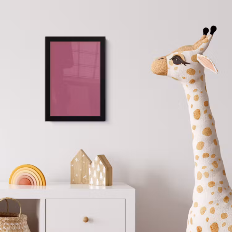 Berry - Roze -Pink fotolijst zwart zonder passe partout klein 224 -usfeer4_kinderkamer