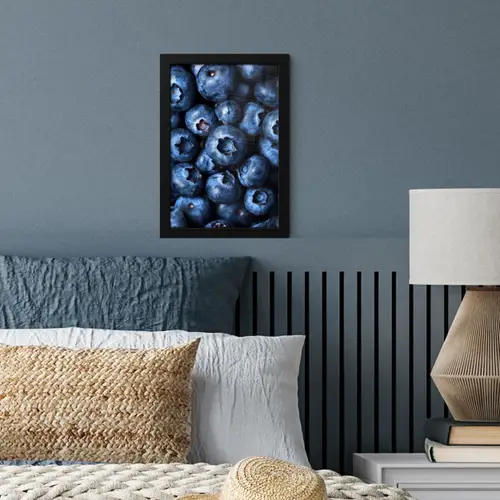 Bessen - Blauw - Fruit fotolijst zwart zonder passe partout klein -sfeer3