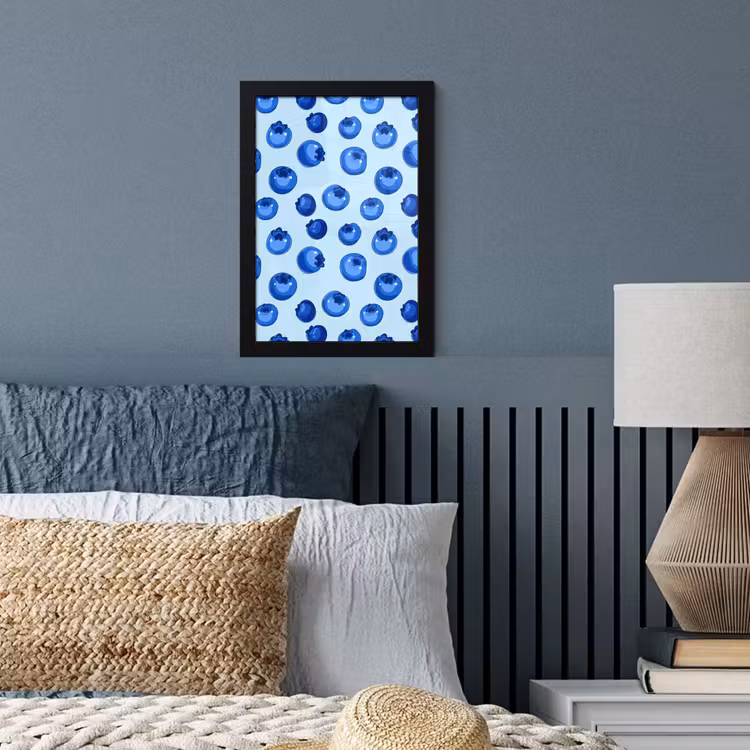 Bessen - Modern - Blauw fotolijst zwart zonder passe partout klein 224 -sfeer3
