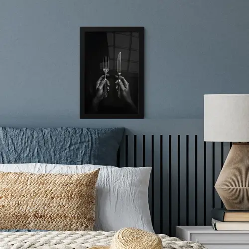 Bestek - Zwart - Wit fotolijst zwart zonder passe partout klein -sfeer3