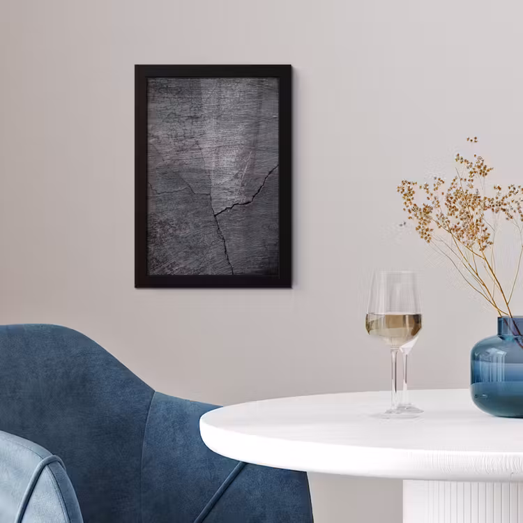Beton - Zwart - Scheur fotolijst zwart zonder passe partout klein -sfeer4