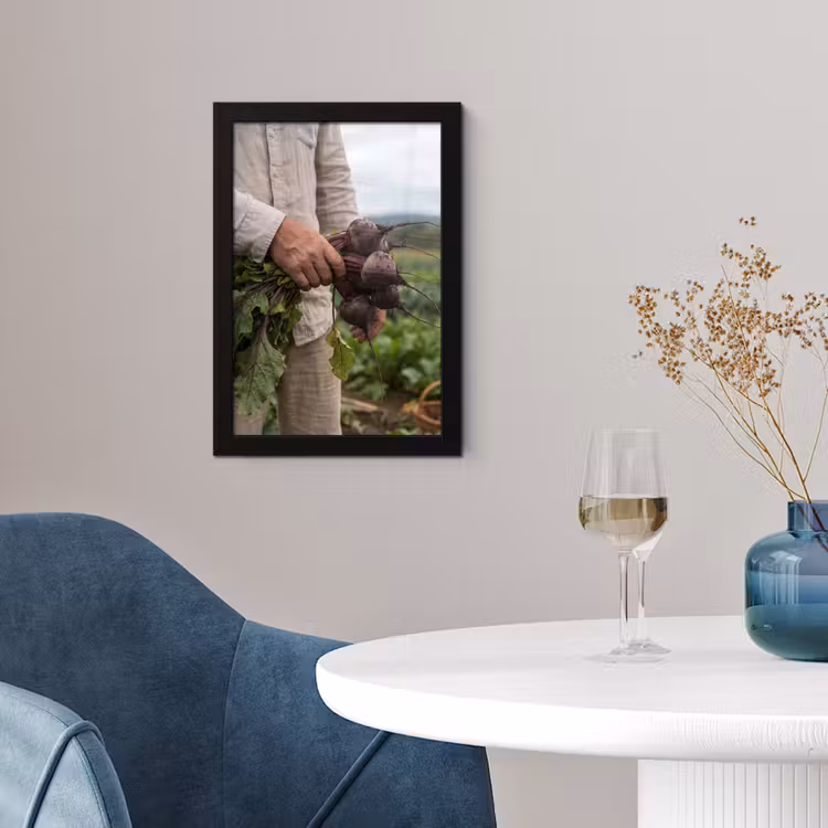 Bieten - Vers - Moestuin fotolijst zwart zonder passe partout klein -sfeer4