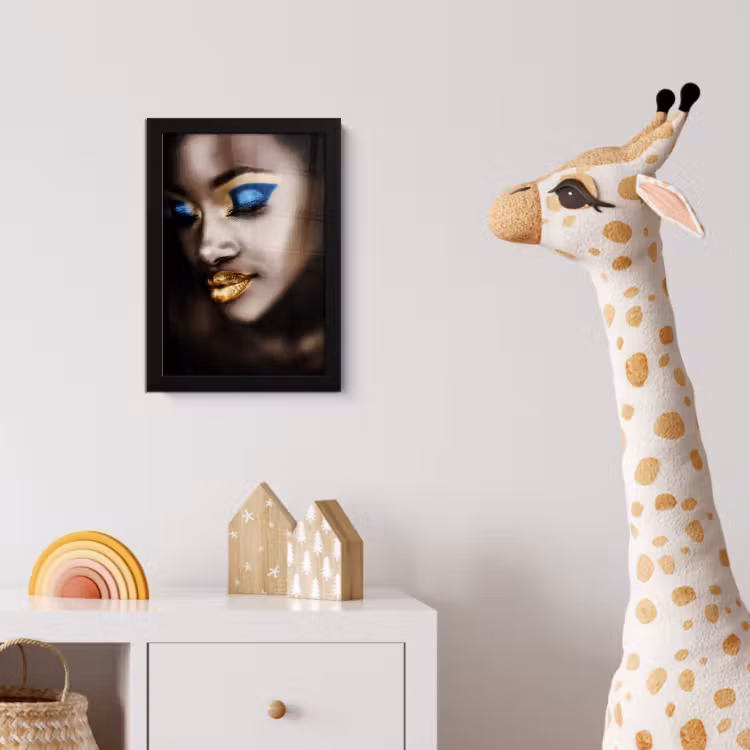 Black and Gold - Vrouw - Make up fotolijst zwart zonder passe partout klein -usfeer4_kinderkamer